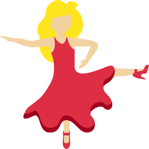 Woman Dancing Medium Light Skin Tone Emoji from Twemoji Emoji Set