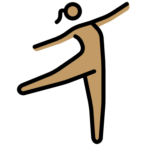 Woman Dancing Medium Skin Tone Emoji from OpenMoji Emoji Set