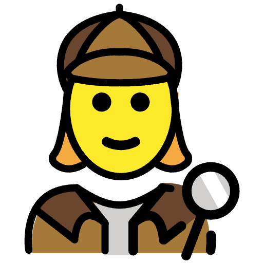 Woman Detective Emoji from OpenMoji Set