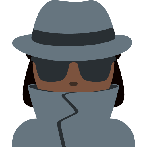 Woman Detective Dark Skin Tone Emoji from Twemoji Set