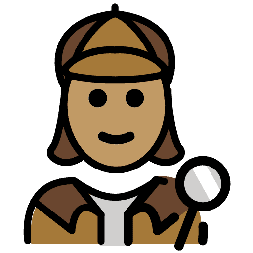 Woman Detective Medium Skin Tone Emoji from OpenMoji Set