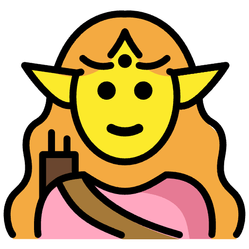 Woman Elf Element from OpenMoji Emoji Set