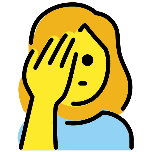 Woman Facepalming Emoji from OpenMoji Set