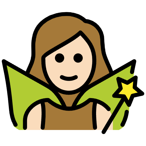 Woman Fairy Light Skin Tone Element from OpenMoji Emoji Set