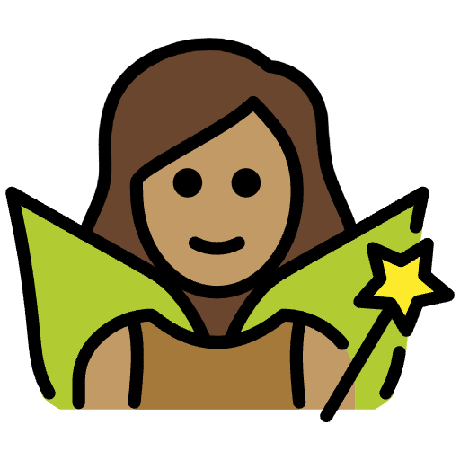 Woman Fairy Medium Skin Tone Element from OpenMoji Emoji Set