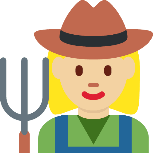 Woman Farmer Medium Light Skin Tone Element from Twemoji Emoji Set