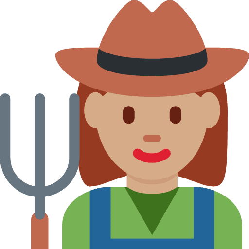 Woman Farmer Medium Skin Tone Element from Twemoji Emoji Set