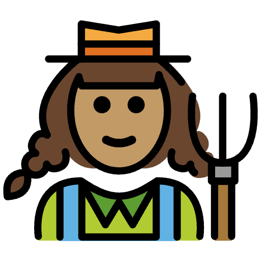 Woman Farmer Medium Skin Tone Element from OpenMoji Emoji Set