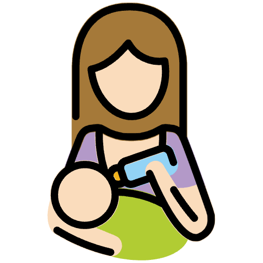 Woman Feeding Baby Light Skin Tone Emoji from OpenMoji Emoji Set