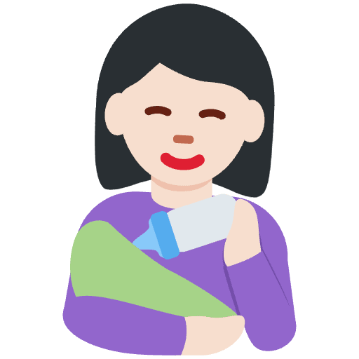 Woman Feeding Baby Light Skin Tone Emoji from Twemoji Emoji Set