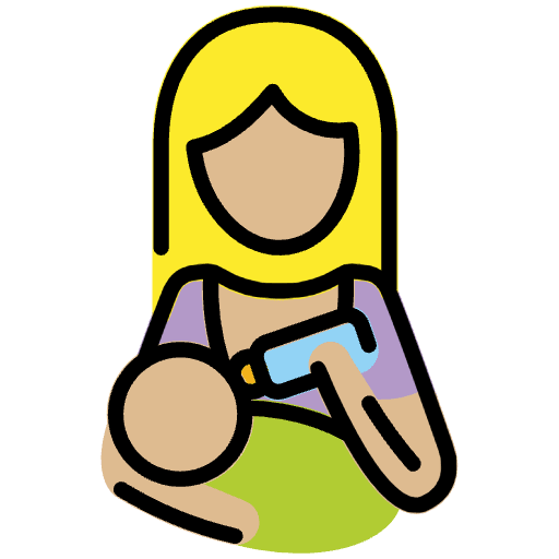 Woman Feeding Baby Medium Light Skin Tone Element from OpenMoji Emoji Set
