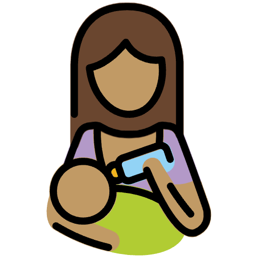 Woman Feeding Baby Medium Skin Tone Emoji from OpenMoji Emoji Set