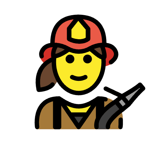 Woman Firefighter Emoji from OpenMoji Set