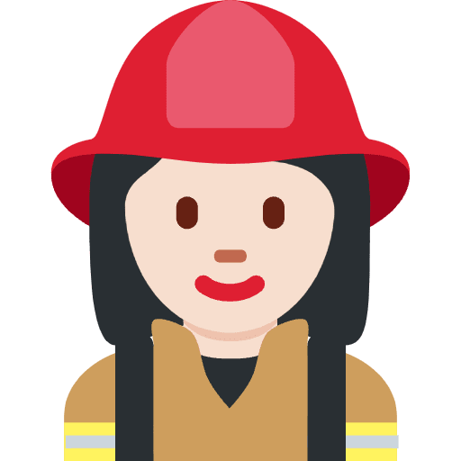 Woman Firefighter Light Skin Tone Emoji from Twemoji Emoji Set