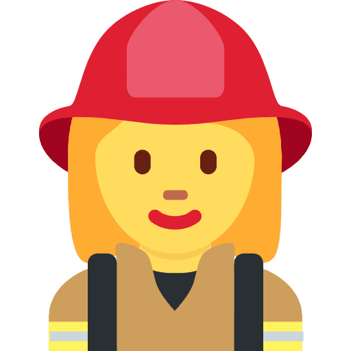 Woman Firefighter Emoji from Twemoji Emoji Set