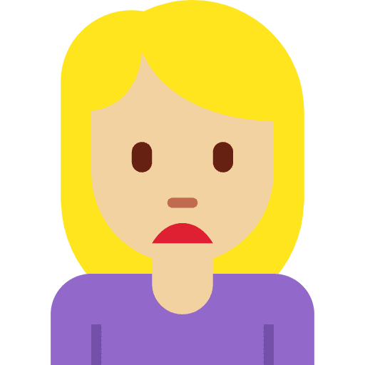 Woman Frowning Medium Light Skin Tone Emoji from Twemoji Set