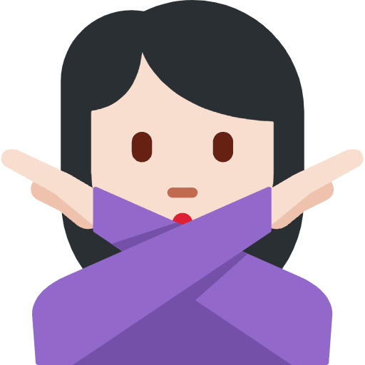 Woman Gesturing No Light Skin Tone Emoji from Twemoji Set