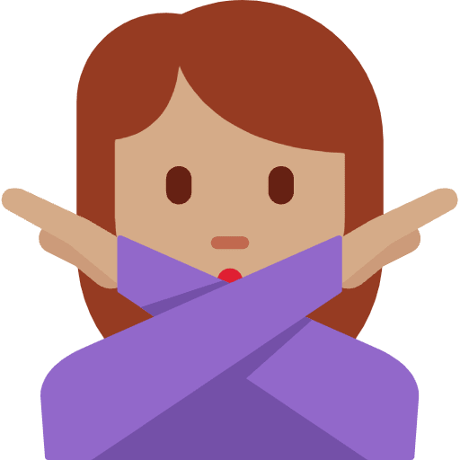 Woman Gesturing No Medium Skin Tone Element from Twemoji Emoji Set