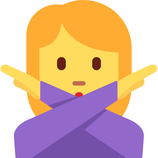 Woman Gesturing No Emoji from Twemoji Set