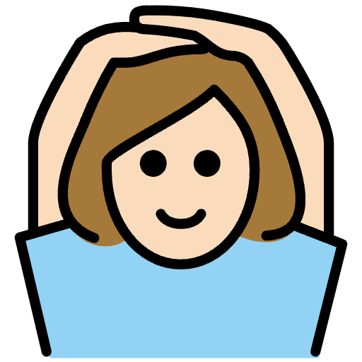Woman Gesturing Ok Light Skin Tone Emoji from OpenMoji Emoji Set