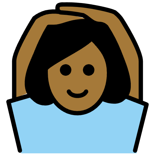 Woman Gesturing Ok Medium Dark Skin Tone Emoji from OpenMoji Set