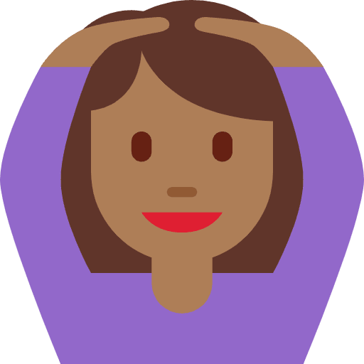 Woman Gesturing Ok Medium Dark Skin Tone Emoji from Twemoji Set