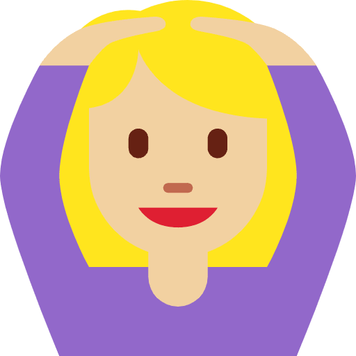 Woman Gesturing Ok Medium Light Skin Tone Emoji from Twemoji Emoji Set