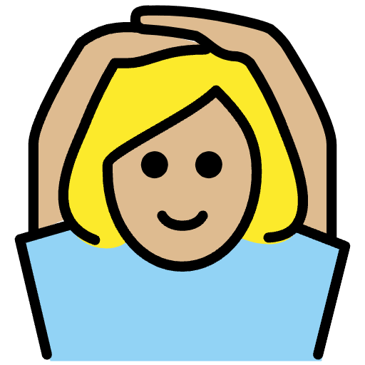Woman Gesturing Ok Medium Light Skin Tone Emoji from OpenMoji Emoji Set