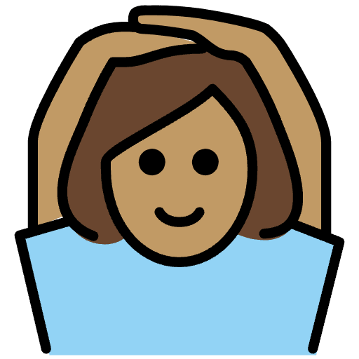 Woman Gesturing Ok Medium Skin Tone Element from OpenMoji Emoji Set