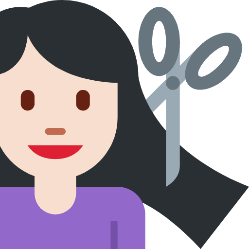 Woman Getting Haircut Light Skin Tone Element from Twemoji Emoji Set