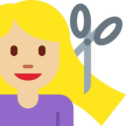 Woman Getting Haircut Medium Light Skin Tone Element from Twemoji Emoji Set
