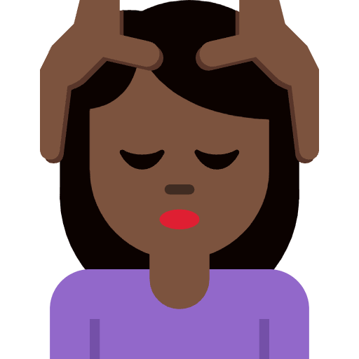 Woman Getting Massage Dark Skin Tone Emoji from Twemoji Emoji Set