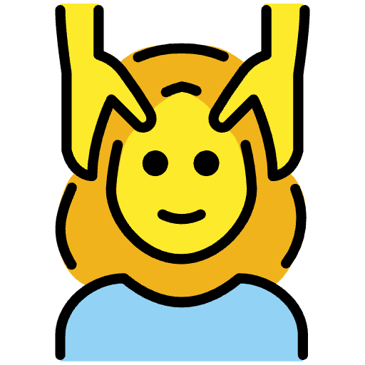 Woman Getting Massage Emoji from OpenMoji Emoji Set