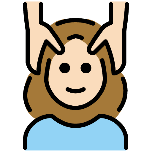Woman Getting Massage Light Skin Tone Element from OpenMoji Emoji Set