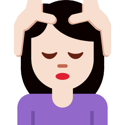Woman Getting Massage Light Skin Tone Element from Twemoji Emoji Set
