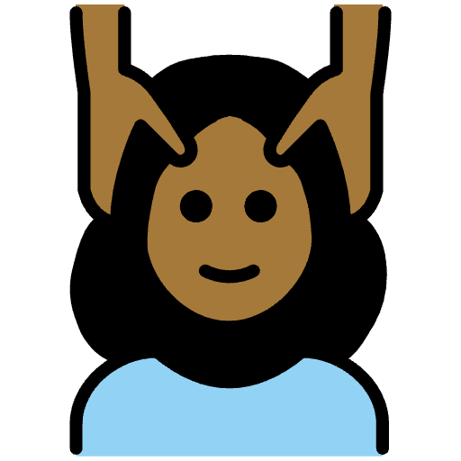 Woman Getting Massage Medium Dark Skin Tone Element from OpenMoji Emoji Set