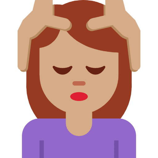 Woman Getting Massage Medium Skin Tone Emoji from Twemoji Set