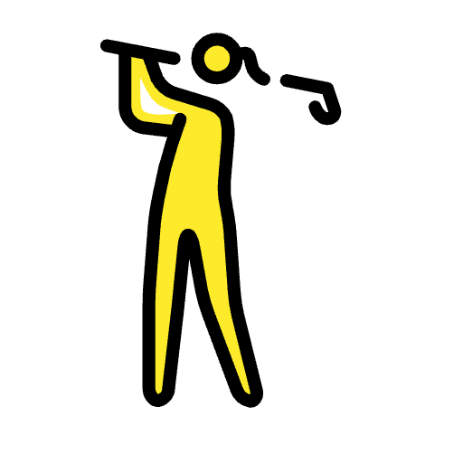 Woman Golfing Element from OpenMoji Emoji Set
