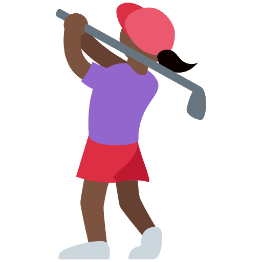 Woman Golfing Dark Skin Tone Emoji from Twemoji Emoji Set