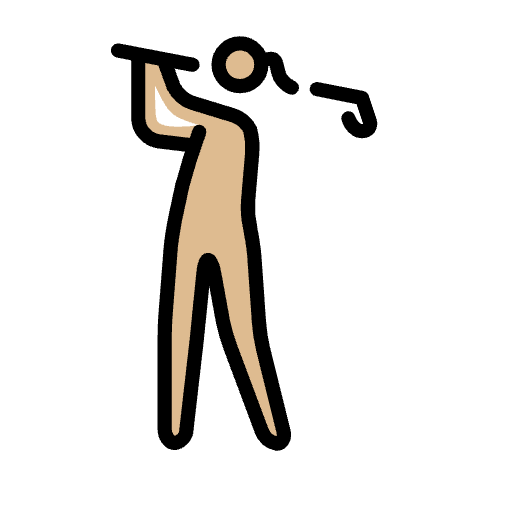 Woman Golfing Medium Light Skin Tone Element from OpenMoji Emoji Set