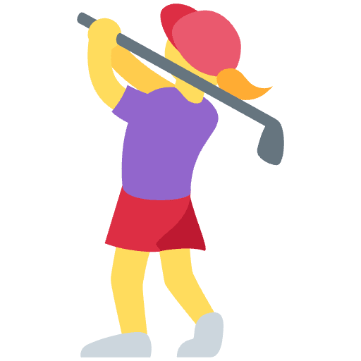 Woman Golfing Element from Twemoji Emoji Set