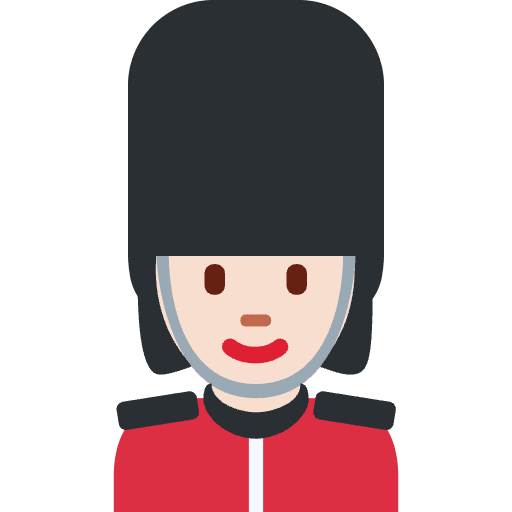 Woman Guard Light Skin Tone Emoji from Twemoji Set