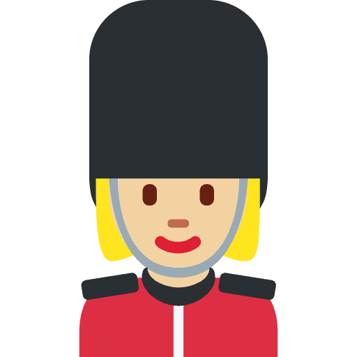 Woman Guard Medium Light Skin Tone Emoji from Twemoji Emoji Set