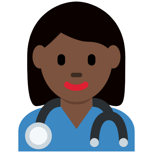 Woman Health Worker Dark Skin Tone Emoji from Twemoji Set