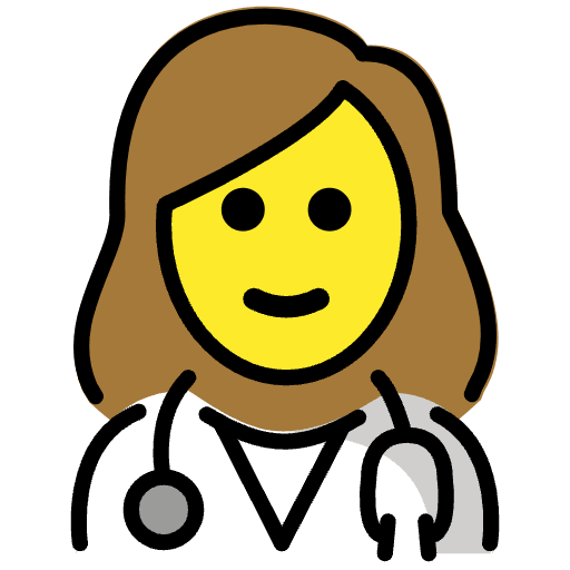 Woman Health Worker Emoji from OpenMoji Set