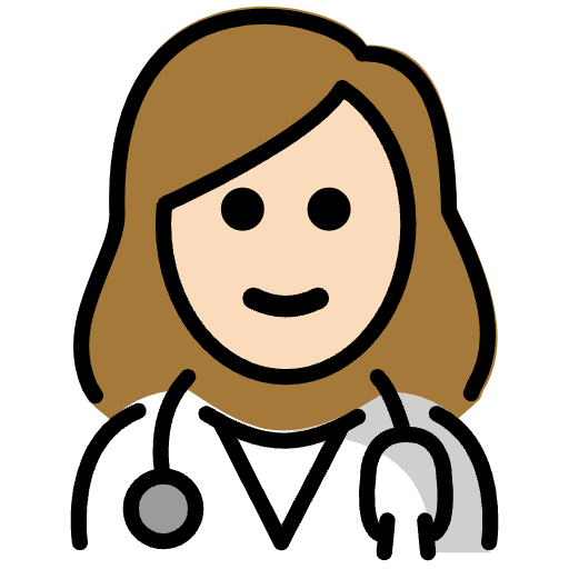 Woman Health Worker Light Skin Tone Emoji from OpenMoji Set