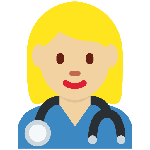 Woman Health Worker Medium Light Skin Tone Emoji from Twemoji Set