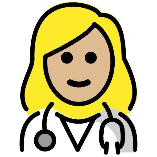 Woman Health Worker Medium Light Skin Tone Emoji from OpenMoji Set