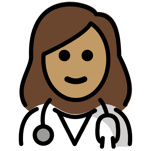Woman Health Worker Medium Skin Tone Emoji from OpenMoji Set