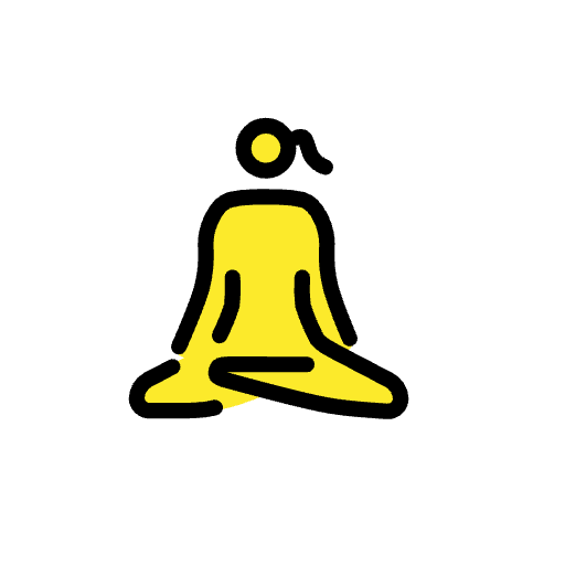 Woman In Lotus Position Emoji from OpenMoji Emoji Set